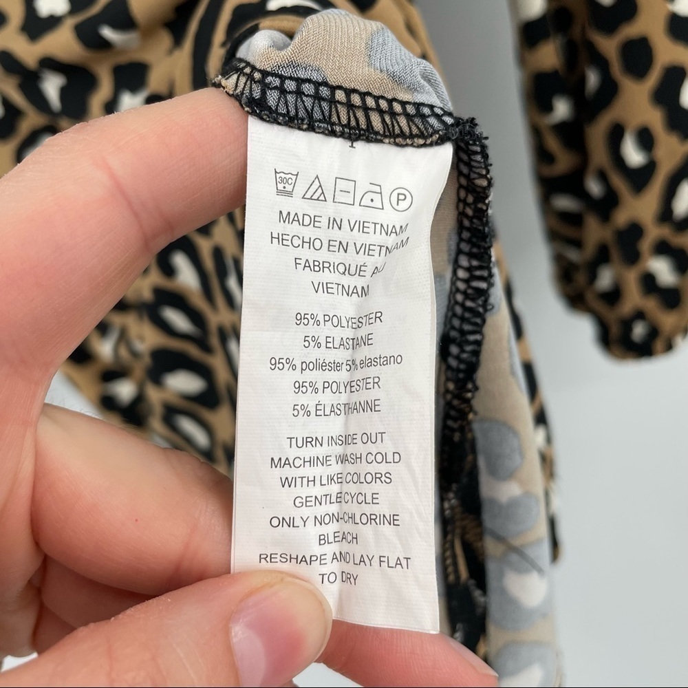 Michael Michael Kors Leopard Print Knit Blouse - Picture 10 of 10